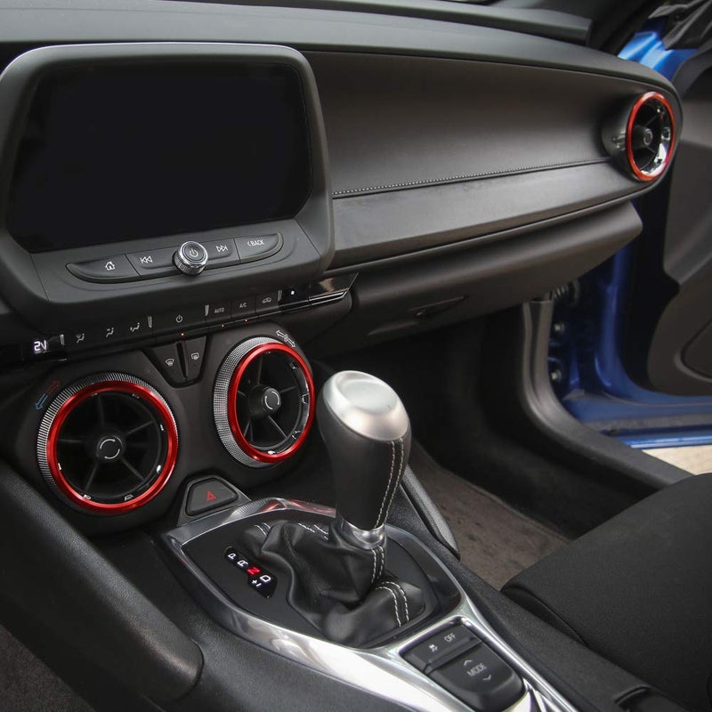 Keptrim for Camaro Accessories AC Knobs Air Conditioner Outlet Vent Trim for 2016-2020 Chevrolet Camaro, Red Aluminum, 4pcs - Image 3